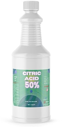 Alliance Chemical Citric Acid 50% Solution - 1 Quart - Liquid Citric Acid Descaler
