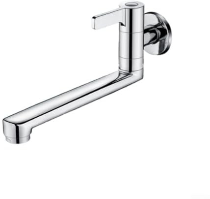 Elegante rubinetto per acqua fredda da parete, in acciaio inox, rubinetto per acqua fredda, per bagno, lavello, piscina, lavatrice, per balcone esterno (20 cm)