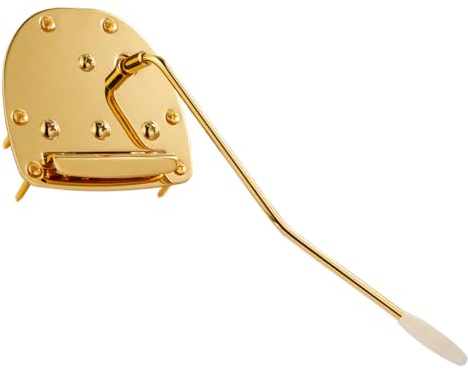 Electric Guitar Tremolo System Bridge Vibrato Tailpiece with Whammy Bar Tremolo Arm for Jaguar/Jazzmaster without Lock Button Gold