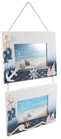 HIAKDOFT Portafoto Da Parete Stile Marino Collage Vintage Per Decorazione Casa Adatto Per Camera Da Letto e Soggiorno Facile Installazione e Design Artistico