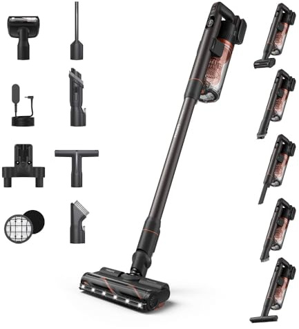 Philips Akkustaubsauger 7000 Series Pet, Überlegene Saugleistung, 80 Min. Laufzeit, Bodentypenerkennung, Anti-Haarverwicklung, LED-Düsen, Einfach zu entleerender Behälter (XC7065/01)