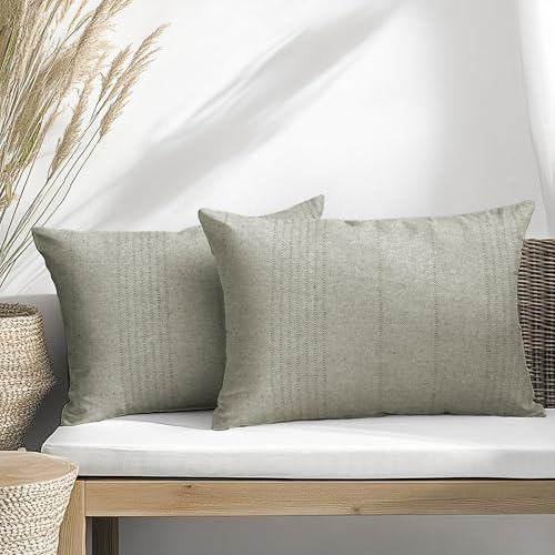 MANEMI Pack 2 Cojín 30x50cm Algodón – Cojín para Sofá, Cama, Hecho en España, con Cremallera, 70% Algodón 30% Poliéster, Tamaños