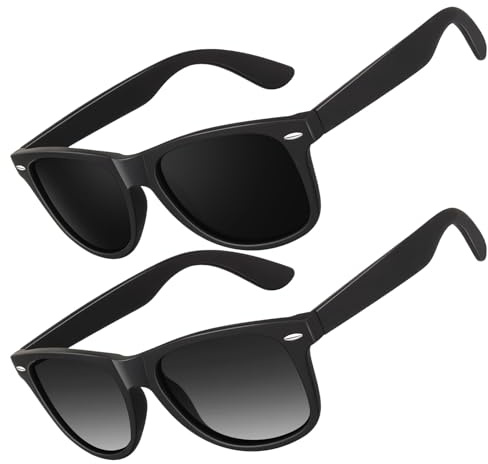 LINVO Gafas de Sol Hombre Mujer Polarizadas Gafas de Conducir con Protección UV Estilo Retro 80's Marca de Diseño Gafas de Sol