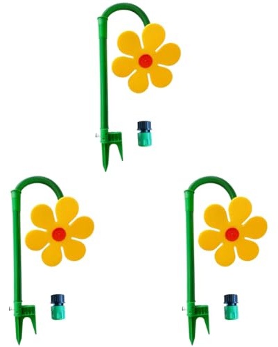 Set di 3 Ir rigatori Spruzzatori a Fiore per Giardino, Portata di 6 m, Spruzzatore Rotante a Fiore, Attivatore d'Acqua Mobile, Sprinkler per Giardino, Terrazza, Area Verde