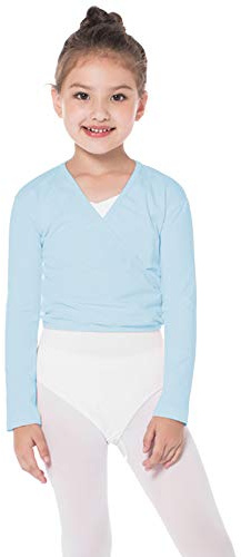 Bezioner Maglioncino da Balletto Cotone Giacca Danza per Bambini e Donne (M(110-130cm), Blu)