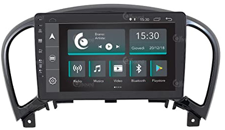 Jf Sound car audio system Costum Fit Bilradio för Nissan Juke Android GPS Bluetooth WiFi USB Full HD Touchscreen Display 9 Easyconnect