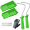 PREMIUM Lackier Set/Farbroller: 2x Farbrollen, 2x Farbwannen, 10x Filt-Walzen, 1x Handschuhe - Lösemittelbeständig & Hochwertig - Perfekt geeignet für Farben und Lacke von Farben Löwe (X300)