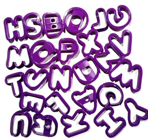 SSIMOO 26 pièces/ensemble mignon grand Alphabet lettre en plastique emporte-pièce Fondant gâteau décoration outil bricolage pâtisserie cuisson gâteau moule