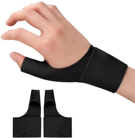 Ceihwa 2pcs Elastische Daumen Handgelenkschiene Daumenbandage Rechts Links Daumenorthese Daumensattelgelenk Handbandage Daumenschiene Handgelenkstütze Kompression Daumenstütze Sehnenscheidenentzündung
