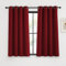 KGORGE Vorhang Blickdicht Rot Verdunklungsvorhänge 145 x 140 cm(HxB) Fenster Gardinen mit Ösen Kurz Vorhänge Schlafzimmer Kurzgardine Modern Thermal Curtains Scheibengardine