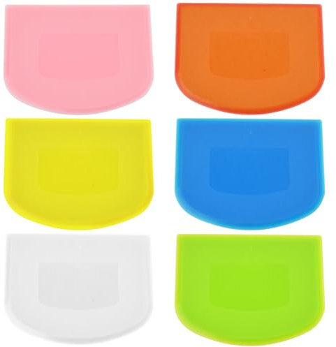 SAIIURV 6 Pcs Corne Patisserie Souple Grattoir à Pâte Plastique, Raclettes à Pâte Coupe-pâte de Boulanger pour Cuisine, Racloir Patisserie Ustensiles à Pâtisserie Accessoires de Décoration pour Gâteau