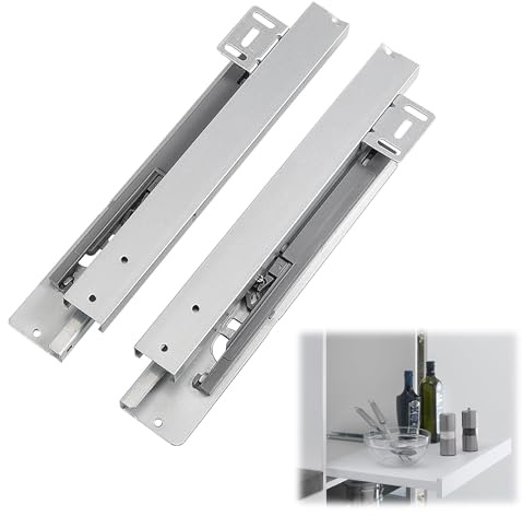 Schwerlastauszug Bodenmontage Schubladenschienen, 1 Paar 300 mm