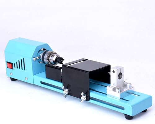 Mini tornio con mandrino portapunte di precisione per progetti fai da te in legno e metallo, velocità regolabile per artigianato versatile