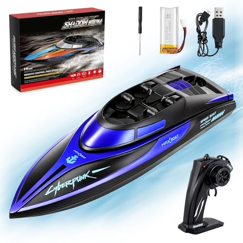 Coikes Barca Telecomandata Professionale Barca RC con Luce LED Impermeabile Sottomarino Telecomandato per Bambini Adulti Barca Radiocomandata Ricaricabile per Piscine Laghi Stagni