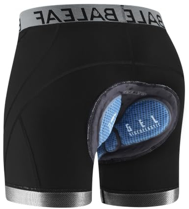 baleaf Men's 5D Padded Bike Shorts Cycling Underwear MTB Liner Road Biking Bicycle Clothes Black L