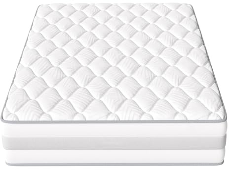 CHICASA Matelas 80 × 200 cm, 25 cm d'épaisseur, Ressorts ensachés, 10 Couches, 7 Zones de Confort, réversible, Silencieux, certifié Oeko-Tex, pour Un Sommeil réparateur