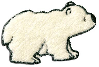 Catch the Patch Eisbär Plüsch - (Größe: 5 x 7,9 cm) – Aufbügler & Applikationen in verschiedenen Größen – Ideal für Kleidung, Schulranzen, Jeans & Rucksäcke