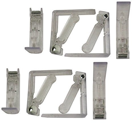 Preisjubel 8 x Tischtuchklammer mit Feder, Tischtuchhalter, Tischklammer, Tischdeckenhalter