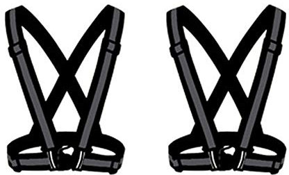 HYCOPROT 2 X Reflektierend Laufen Weste Reflektorweste Sicherheitsweste Fahrrad Motorrad Auto Leicht Elastisch Laufweste Joggen für Damen Herren Erwachsene Kinder (Schwarz)…