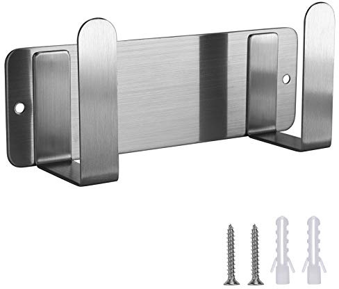 MengH-SHOP Porta Coperchi Durevole Rack per Coperchio Pentola a Parete in Acciaio Inox Pratico Coperchi di Padelle e Pentole Organizer Supporto Cucina Taglieri Rack con Viti