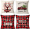 a ray of sunshine Weihnachten Kissenbezug 4 Pack,Winter dekokissen,Dekor Kissenhülle,Kissenbezug Weihnachten 45x45,kissenhülle Home bunt,Leinen Dekokissen,Schlafzimmer Dekokissen