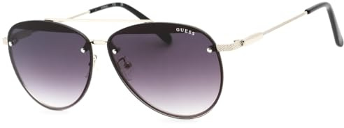 GUESS GF0386, Glänsande ljus nickeltin/tonad rök, One Size