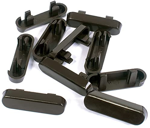 JCP 10 x Brown Window Drainage Cover Caps Weep Hole Covers for UPVC Windows