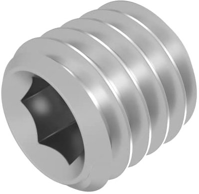 Tornillo de fijación SECCARO con punta cónica M6 x 6 mm, acero inoxidable V2A VA A2, DIN 913 / ISO 4026, hexágono interior, 20 piezas