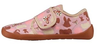 Affenzahn Hausschuh Baumwolle Movy mit Klettverschluss, rutschfest, flexibel, leicht für Kindergarten und Kita Größe 21-32