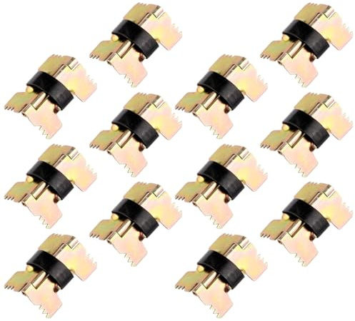 GALPADA Lot de 50 Charnières à Ressort en Fer Doré pour Boîtes à Bijoux Charnières de Boîtier 4 Pieds Fermeture Douce Accessoires pour Bricolage en Bois pour Boîtes de Rangement