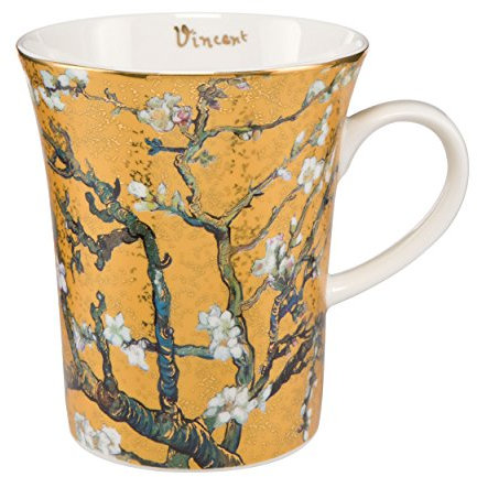 Goebel Vincent Van Gogh Kaffeebecher aus Fine Bone China Mandelbaum, Maße: 13cm x 10cm x 11cm, 67-011-06-1