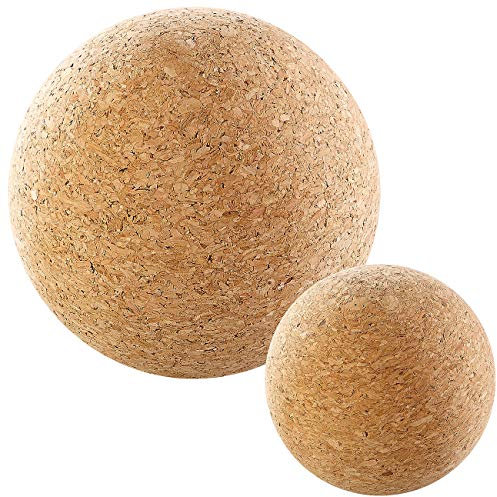 newgen medicals Faszien-Kugeln: 2er-Set Massage-Bälle und Faszien-Trainer, Kork, Ø 6,5/10 cm (Faszienball, Faszienbälle)