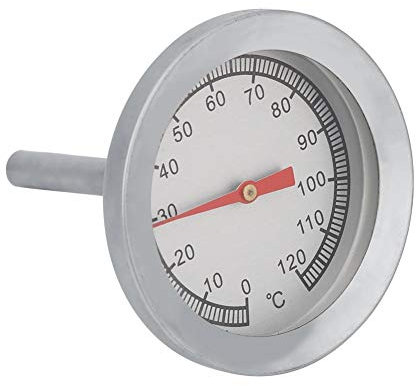 Jauge de température de barbecue à cadran de thermomètre de fumeur de gril, indicateur de chaleur de gril à gaz de charbon de bois d'acier inoxydable pour la cuisson de barbecue, affichage Celsius