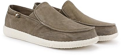 PITAS | WP150 Slip ON Washed | Mocasines de Hombre | Náuticos Casual | Zapatillas de Verano | Zapatos Casuales y Cómodos | Calzado de Walkinpitas | Taupe 46
