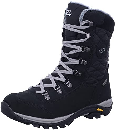 Brütting Damen Fenella Schneestiefel, schwarz/grau, 40 EU