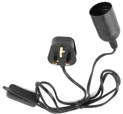 Reptile Heat Lamp Bulb Holder, Reptile Heat Lampshade for E27 Lamp Holder Deep Dome Clamp Lamp with Adjustable Switch for Pet Habitat Heat Light Bulb - UK Plug 220V