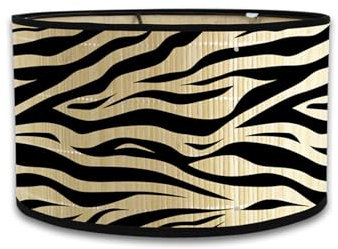 Fansu Pantalla De Lámpara 3D Leopardo Pantallas de Lámpara de Tela Cubierta De Lámpara De Tambor Cilíndrica Lámpara De Pie Para El Hogar Mesa De Hotel Mesita De Noche (Cebra,30x30x20cm)