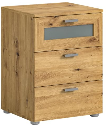 xonox.home Schlafzimmer Xeno Nachtkommode Nachttisch Nachtschränkchen Artisan Eiche Nb.,ca.45x60x40 cm
