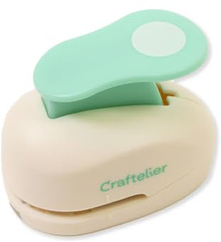 Craftelier - Perforatrice a Cerchio 5/8 (1,58 cm), per Carta e Cartoncino, Ideale per Scrapbooking e Hobby Creativi, Dimensioni 6,5 x 4 x 5,5 cm