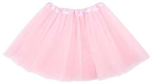 LILELIG Tüllrock Rosa, 3 Etagen Pink, Kurz Rockabilly Ballett Petticoat, Geeignet für 50er-Jahre-Party, Abend, Karneval Kostüm Cosplay Tanz, für Mädchen und Damen