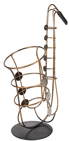 Saluaqui Saxofonställ Metall Saxofon Flaskhållare för Hem Köksdekorationer Unik Lovers Retro Design