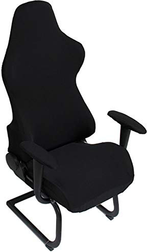 Zerci Universale Computer Sedia di Gioco/Racing Fodera Lavabile Chair Proteggere Copertura (Solo Copertina, Nessuna Sedia) Nero