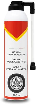 VIRSUS Bomboletta Gonfia e ripara Pneumatici bomboletta Spray 300ml per Foratura Ruote Gomme Auto, Moto e Bici, bucatura Kit Riparazione Ruote (1)