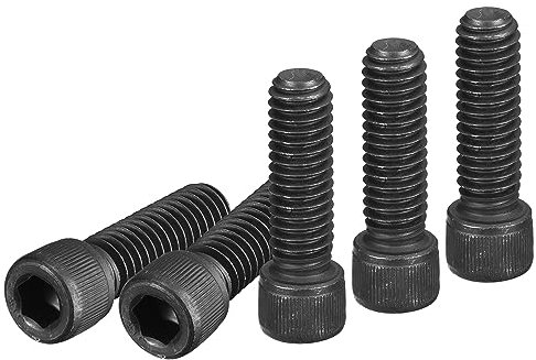 DTGN 5/16-18x1 (DxH) Vite a Testa Cilindrica Esagonale con Presa a Incavo - 10pz - Viti a Testa Esagonale in Acciaio al Carbonio 12.9 - Nero