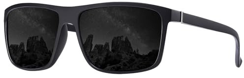ANYLUV Polarisiert Sonnenbrille-Herren Damen Outdoor Sunglasses Sonnenbrillen Unisex Retro Schwarz Brille UV400 Fahren Wandern Golf