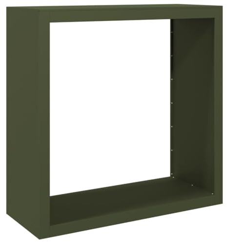 vidaXL Leñero de Acero Verde 100x40x100 cm