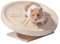 Laufteller Spidi aus Massivholz für Kleintiere, geräuscharmes Laufplateau für Hamster, Rennmaus und Zwerghamster, Ø 20 cm, rückenschonend und stabil