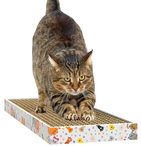Kratzbrett für Katzen Kratzi Pad 46,5 x 17,5 x 3,4 cm Kratzpappe Kratzmatte Krallenpflege