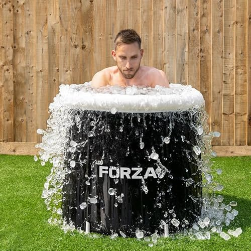 FORZA Portable Ice Bath with Thermal Lid & Cover – 370L Cold Plunge Tub for Recovery & Wellness – Durable Outdoor Ice Bath for Athletes, Fitness, and Post-Workout Muscle Recovery