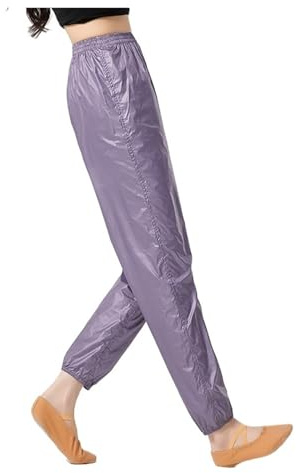 KHASCBNF Pantaloni da Riscaldamento per Balletto Pantaloni da Balletto Donna Leggings Yoga Fitness Sportivi Ragazza Riscaldamento(Purple,XL)